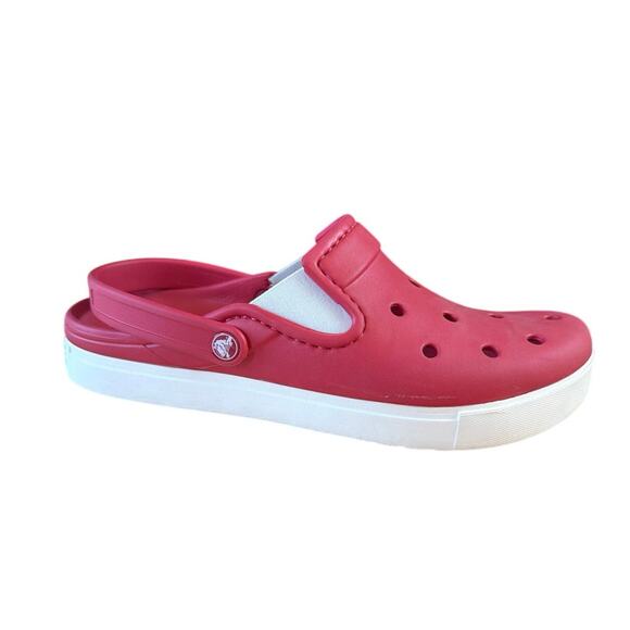 Crocs Other - Crocs Red Slip On Clogs Comfort Casual Shoes M9 W11
